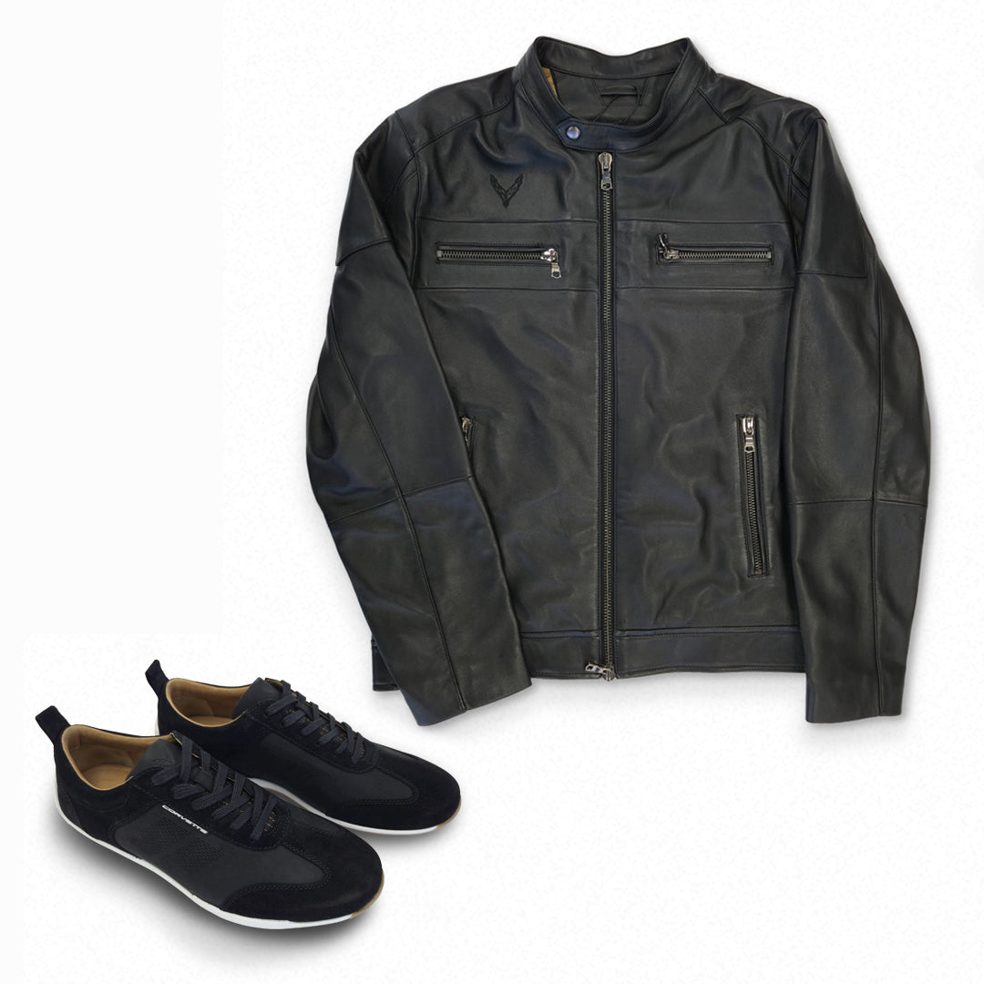 Piloti Leather Jacket + Performance Driving Shoes